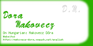 dora makovecz business card